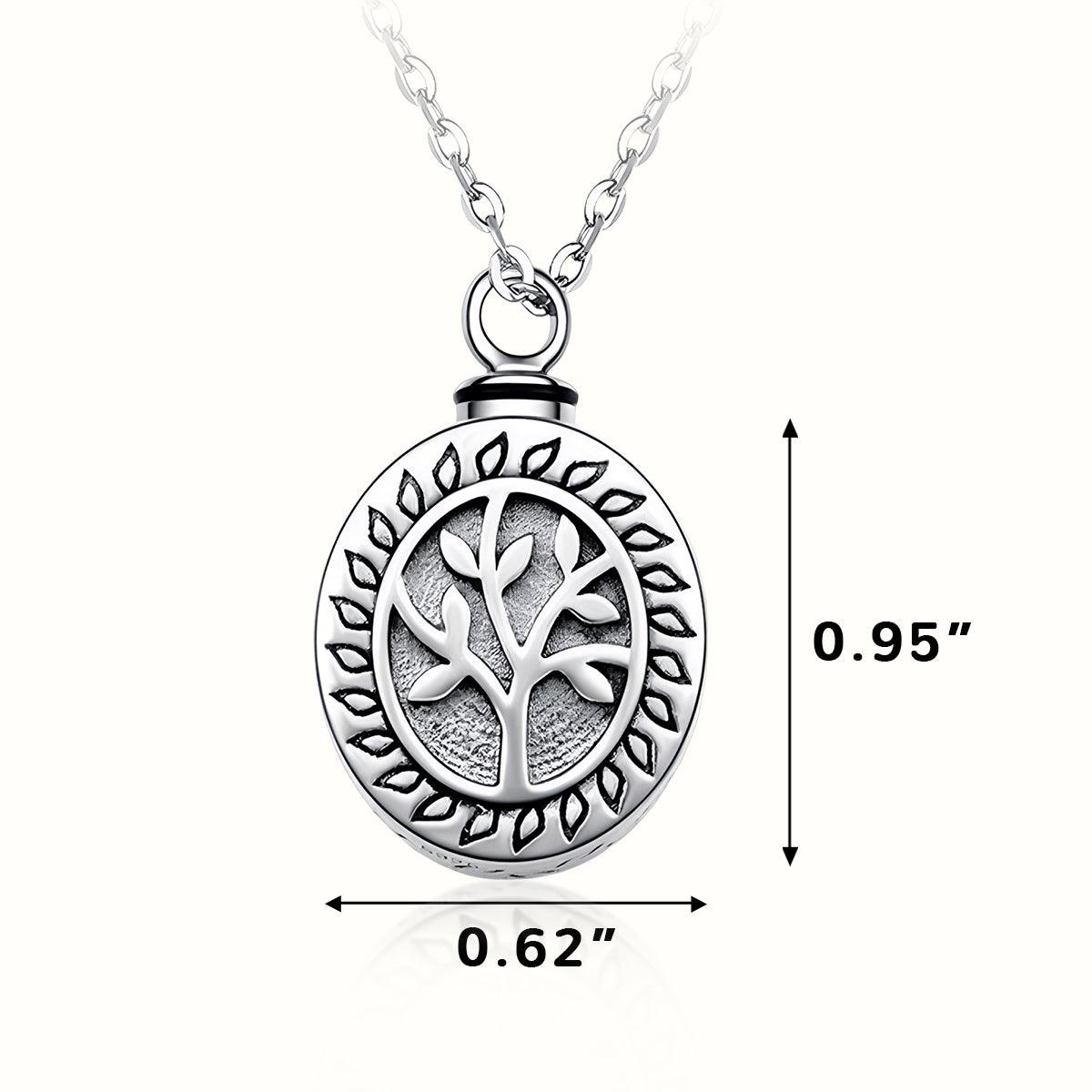 Sterling Silver Tree of Life Urn Necklace - Furrydise