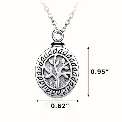 Sterling Silver Tree of Life Urn Necklace - Furrydise