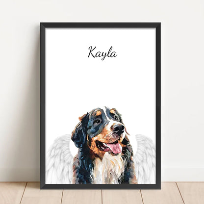 Memorial Pet Portrait-Angel Wings