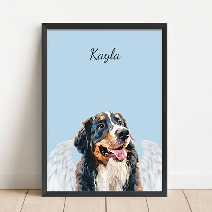 Memorial Pet Portrait-Angel Wings