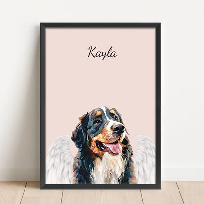 Memorial Pet Portrait-Angel Wings