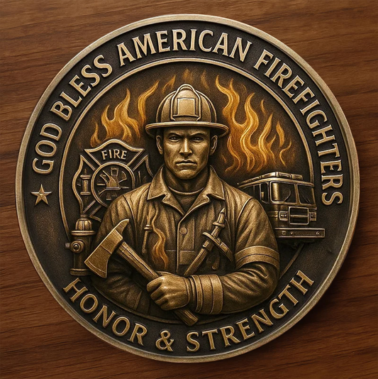 U.S.  HONOR & STRENGTH · Firefighter Tribute Medal