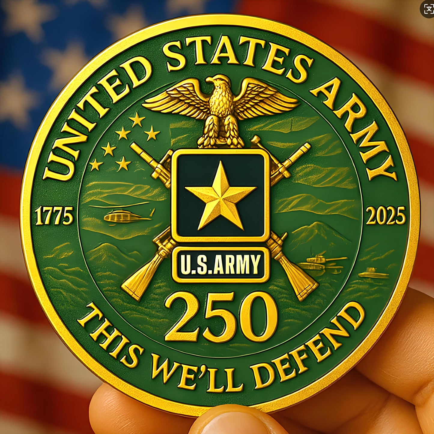 U.S. Army 250th Anniversary Commemorative Coin