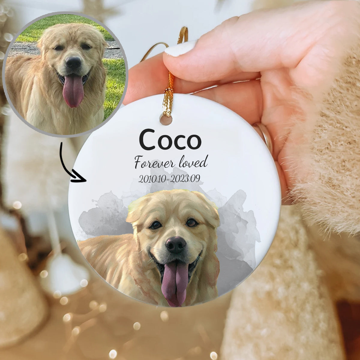 FurryDise-Custom Pet Ornament-Forever Loved