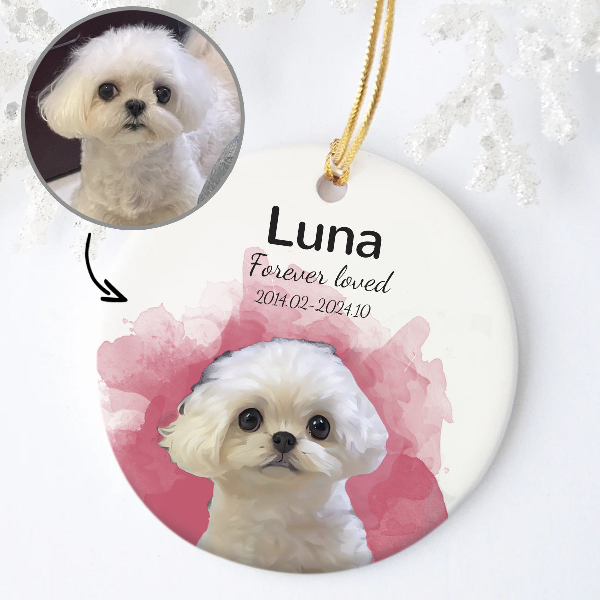 FurryDise-Custom Pet Ornament-Forever Loved