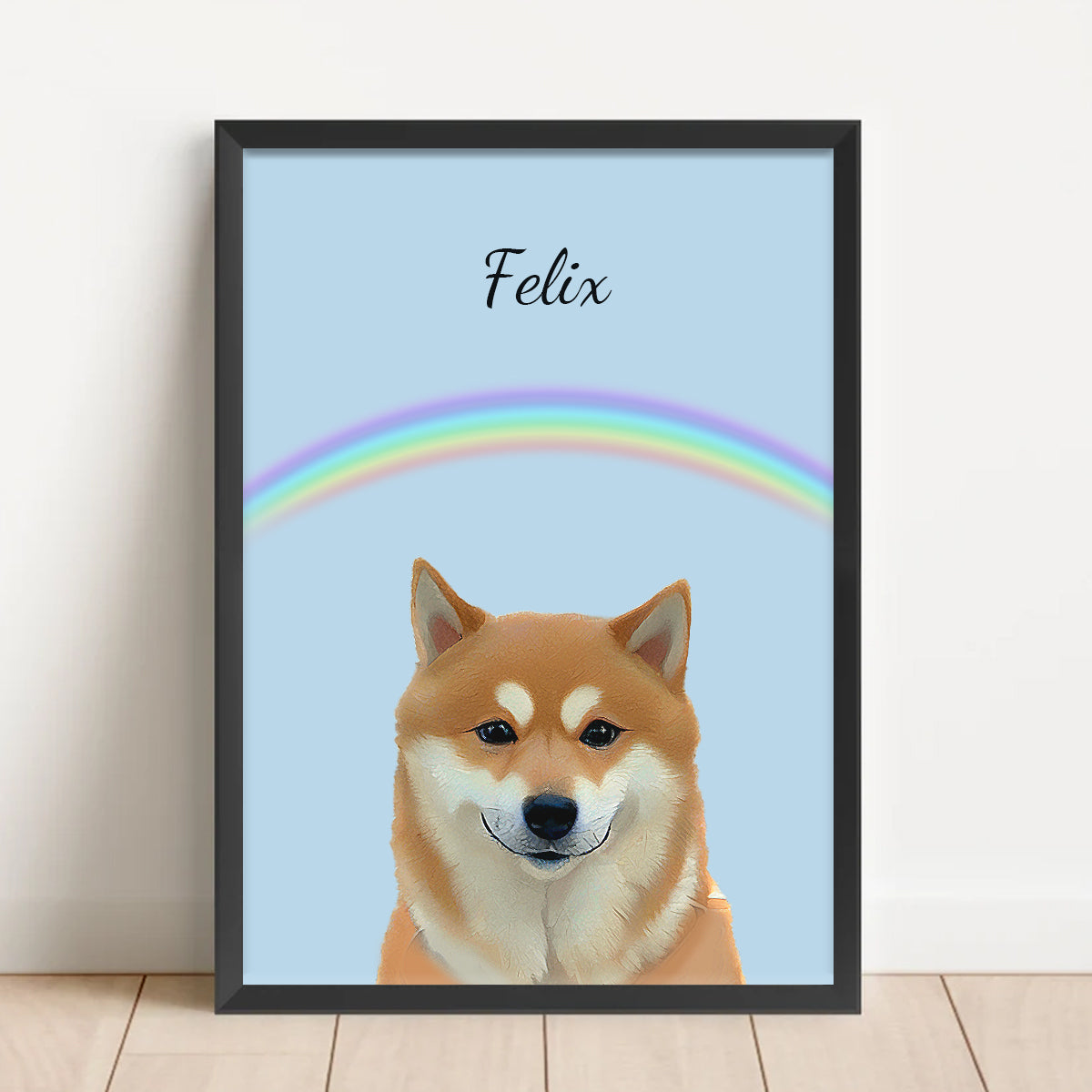 FurryDise-Memorial Pet Portrait-Rainbow