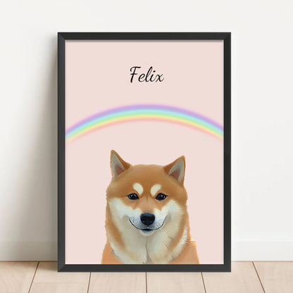 FurryDise-Memorial Pet Portrait-Rainbow