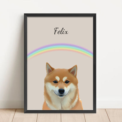 FurryDise-Memorial Pet Portrait-Rainbow
