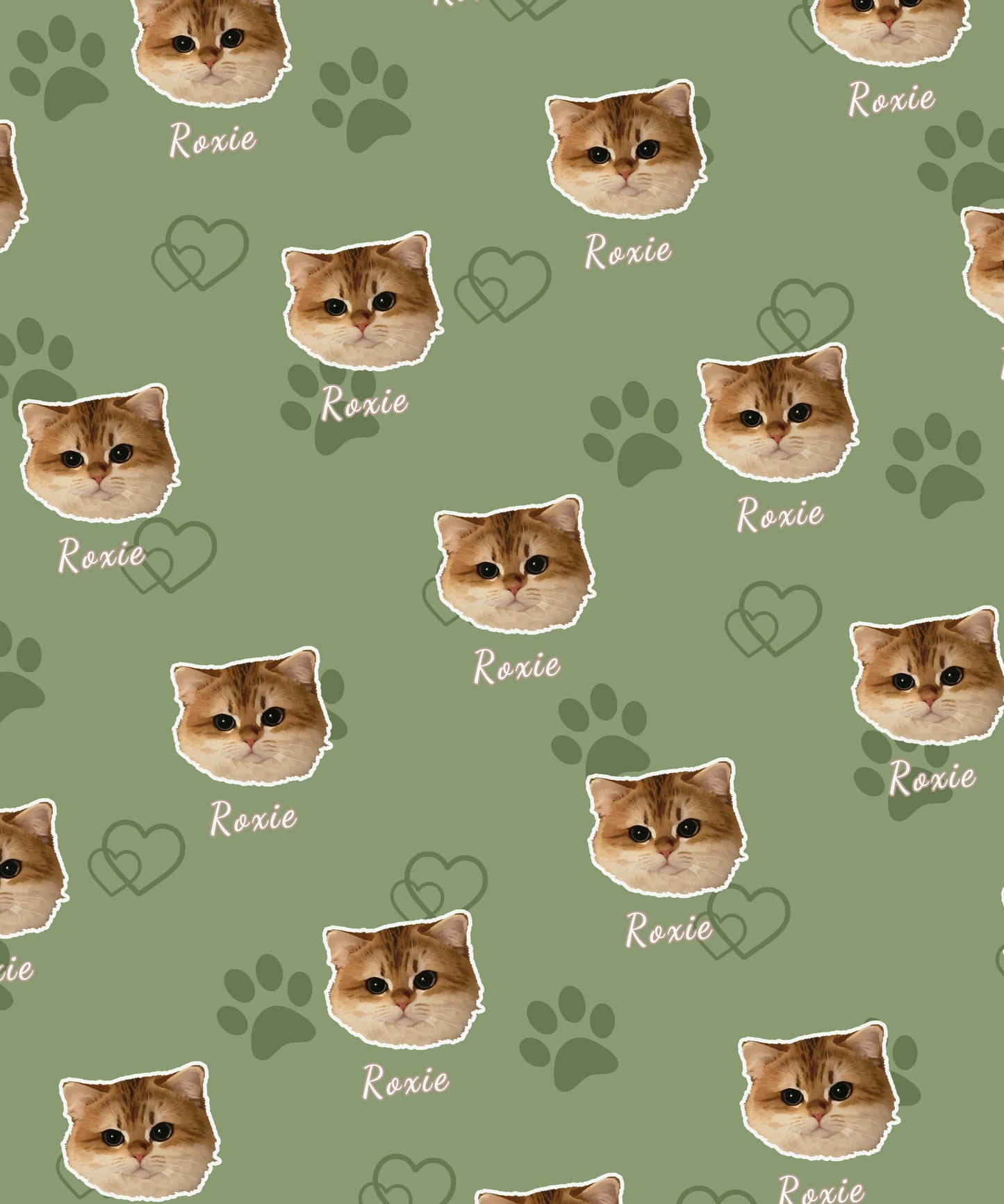FurryDise-Custom Pet Portrait Blanket-Paw Print