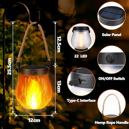 GlowFlame™ Solar Lantern