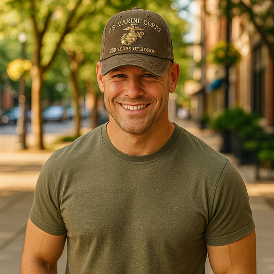U.S. Marine Corps 250th Anniversary Cap — Olive Combat Edition