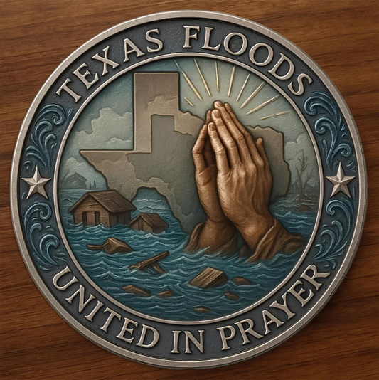 U.S.  UNITED IN PRAYER · Texas Flood Memorial Medal
