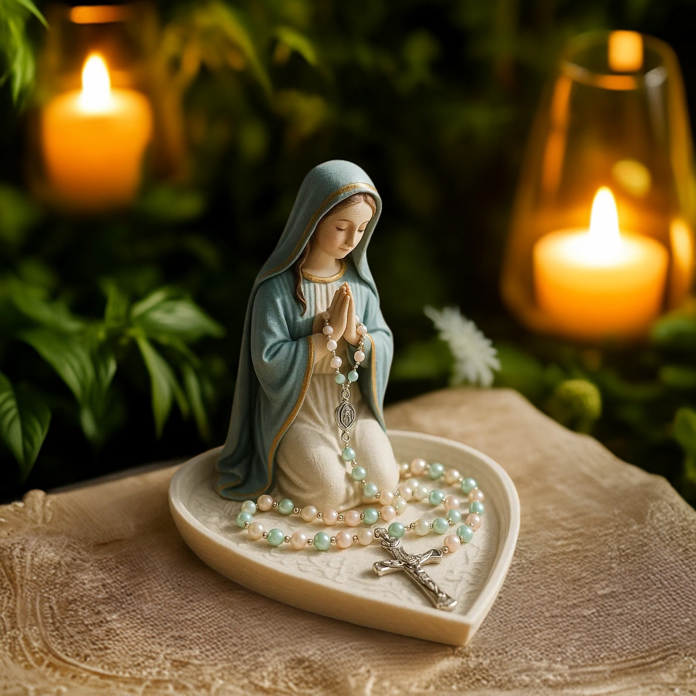 Virgin Mary Rosary Holder