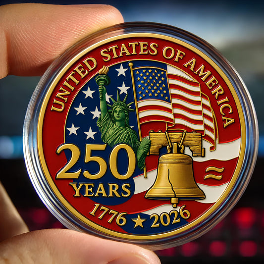 U.S. 250th Anniversary Commemorative Coin · The Epic of Liberty in Metal