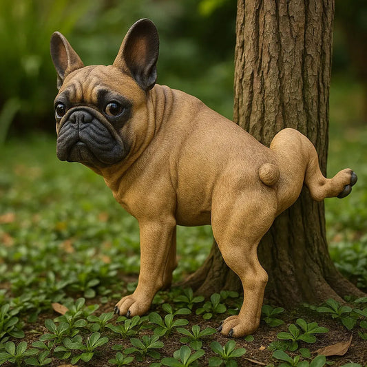 GardenGuard Funny French Bulldog Statues