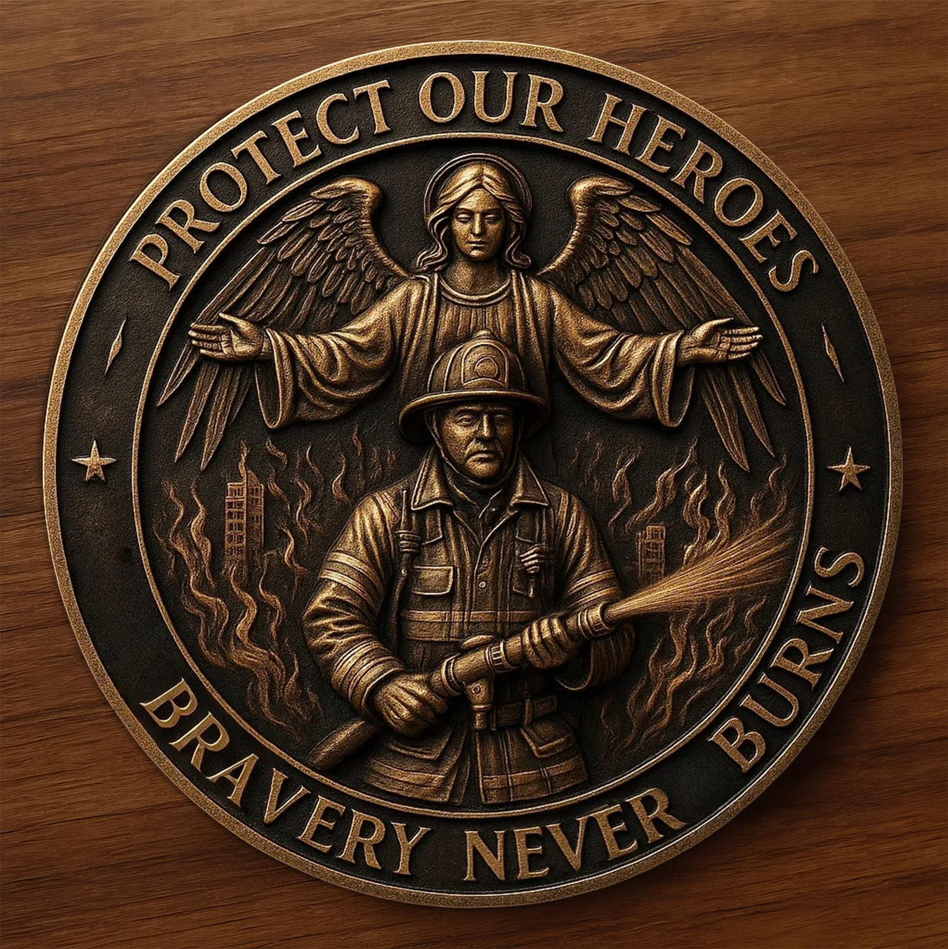 U.S.  Firefighter Hero Commemorative Medal · “Protect Our Heroes” Edition