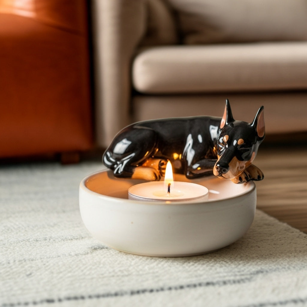 Doberman Candle Companion