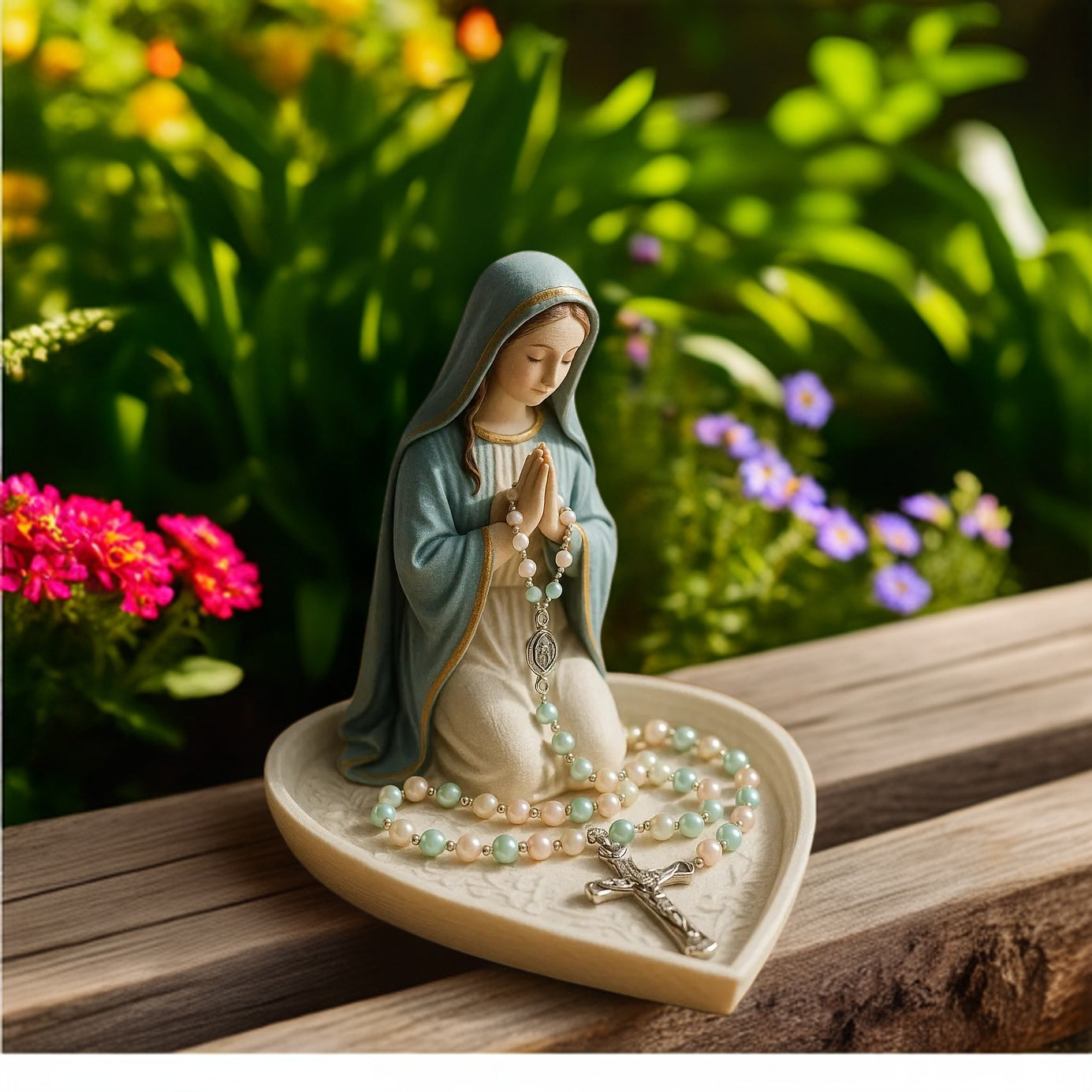 Virgin Mary Rosary Holder