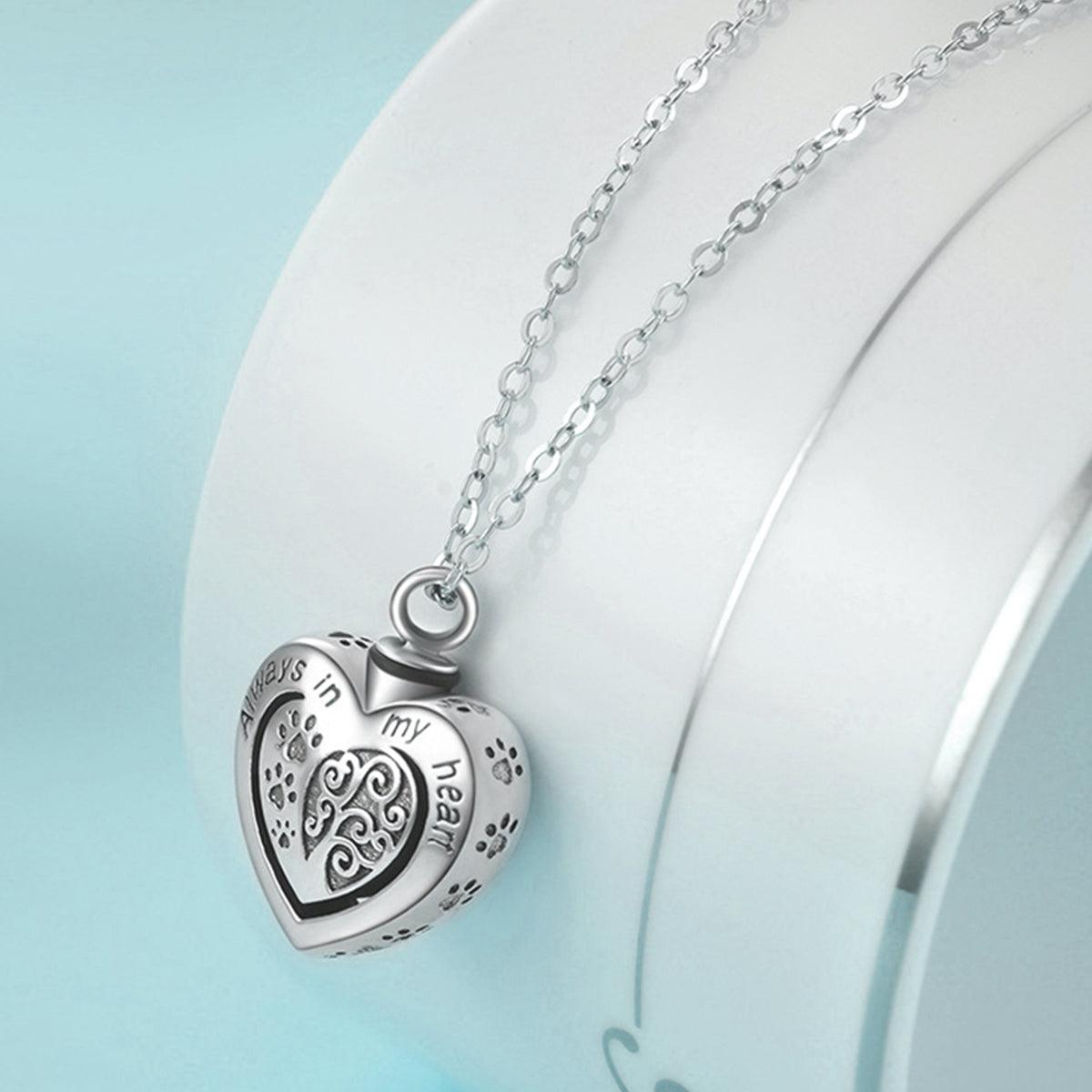 Cremation Urn Necklace - Always In My Heart - Furrydise