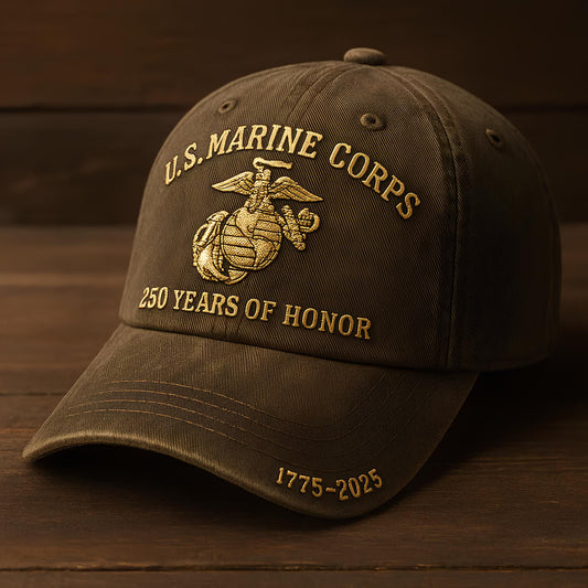 U.S. Marine Corps 250th Anniversary Cap — Olive Combat Edition