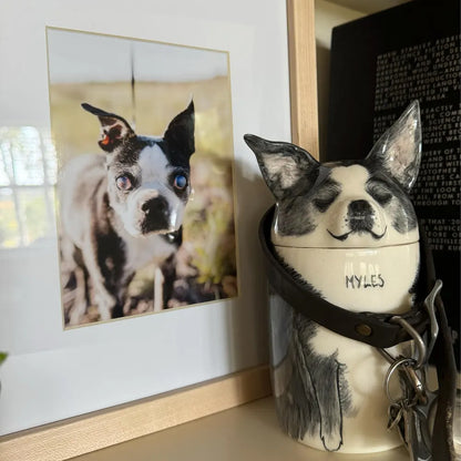 Custom Hand Painted Dog Urn