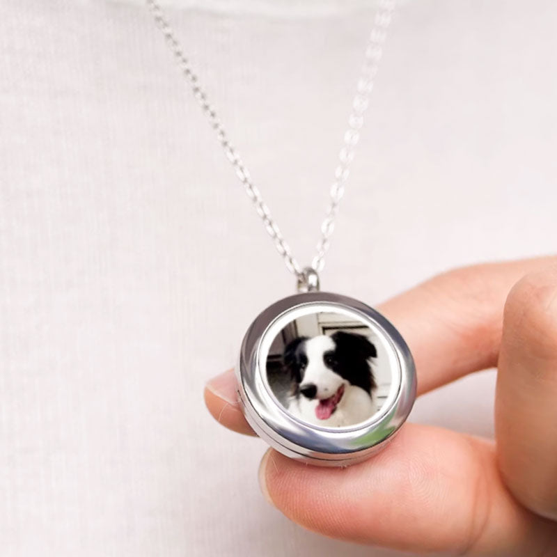 Memory of My Pet Personalized Urn Necklace with Photo