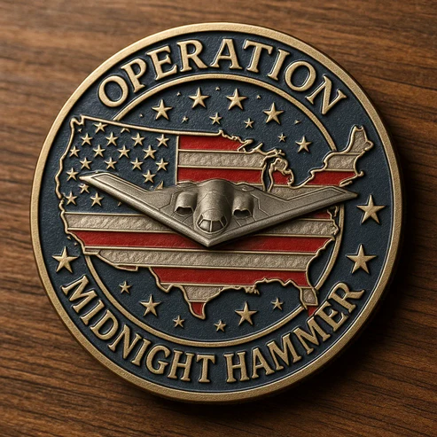 U.S.MIDNIGHT HAMMER • B-2 Spirit Stealth Bomber Commemorative Coin