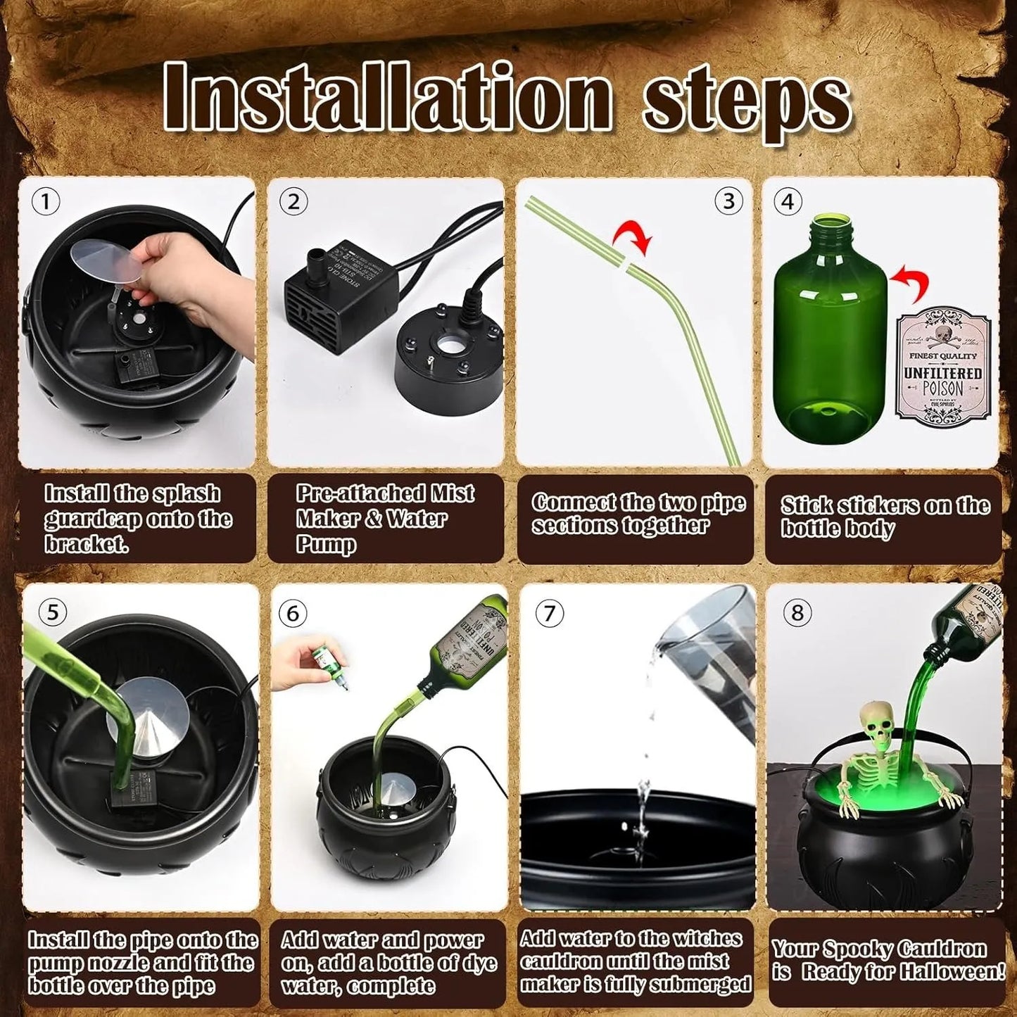 Halloween Mist Cauldron DIY Kit