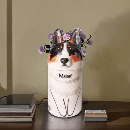 Hand Painted Dog Urn - Furrydise