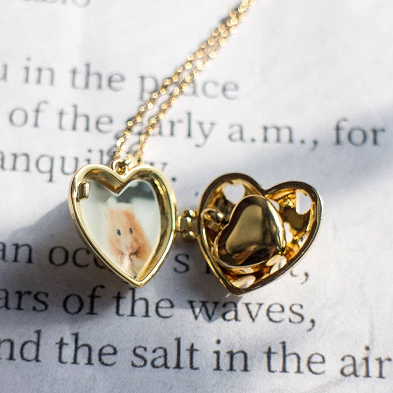 Heart Locket Pet Memorial Cremation Urn Necklace