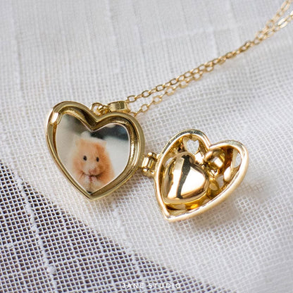 Heart Locket Pet Memorial Cremation Urn Necklace