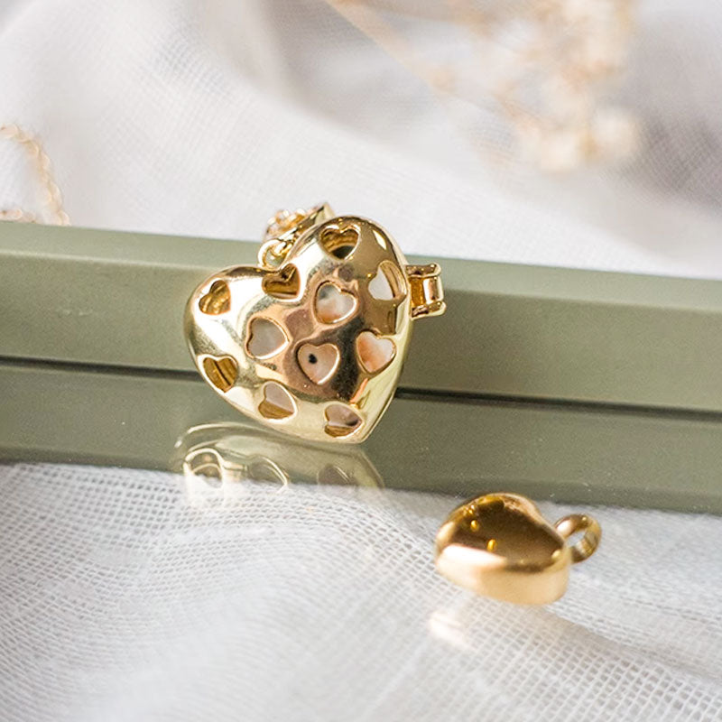 Heart Locket Pet Memorial Cremation Urn Necklace