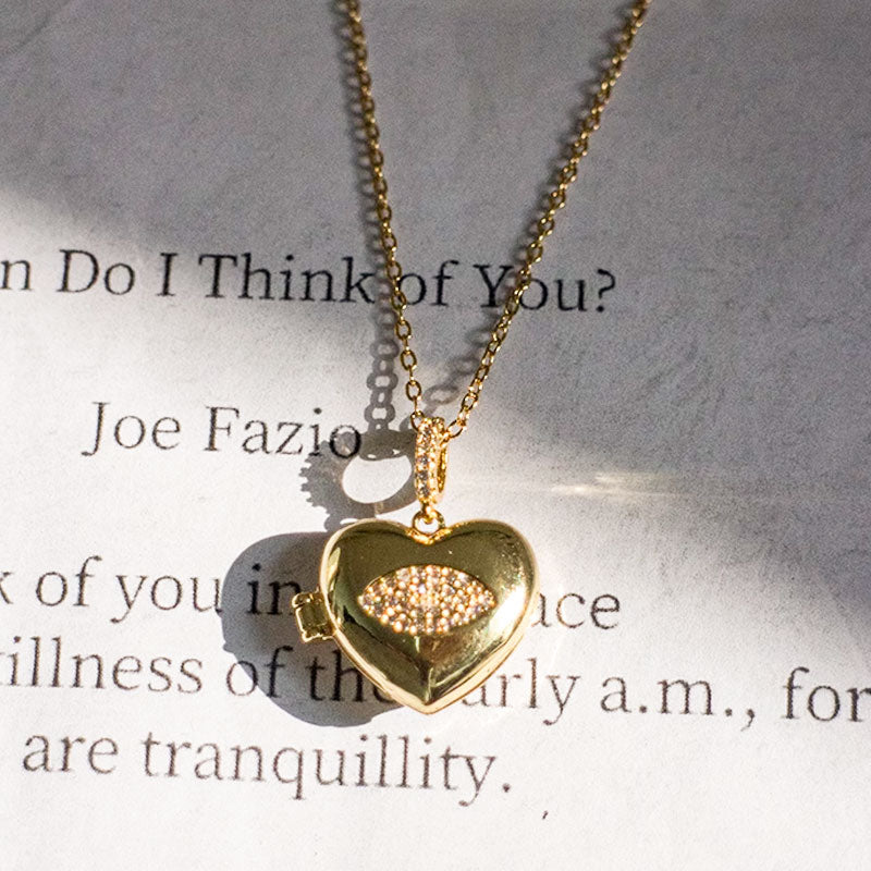 Heart Locket Pet Memorial Cremation Urn Necklace