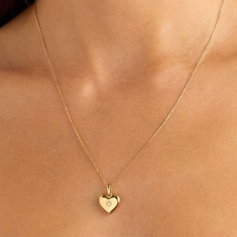 Heart Pet Memorial Gift Photo Locket Necklace