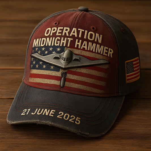 U.S. MIDNIGHT HAMMER — B-2 Spirit Stealth Bomber Commemorative Cap