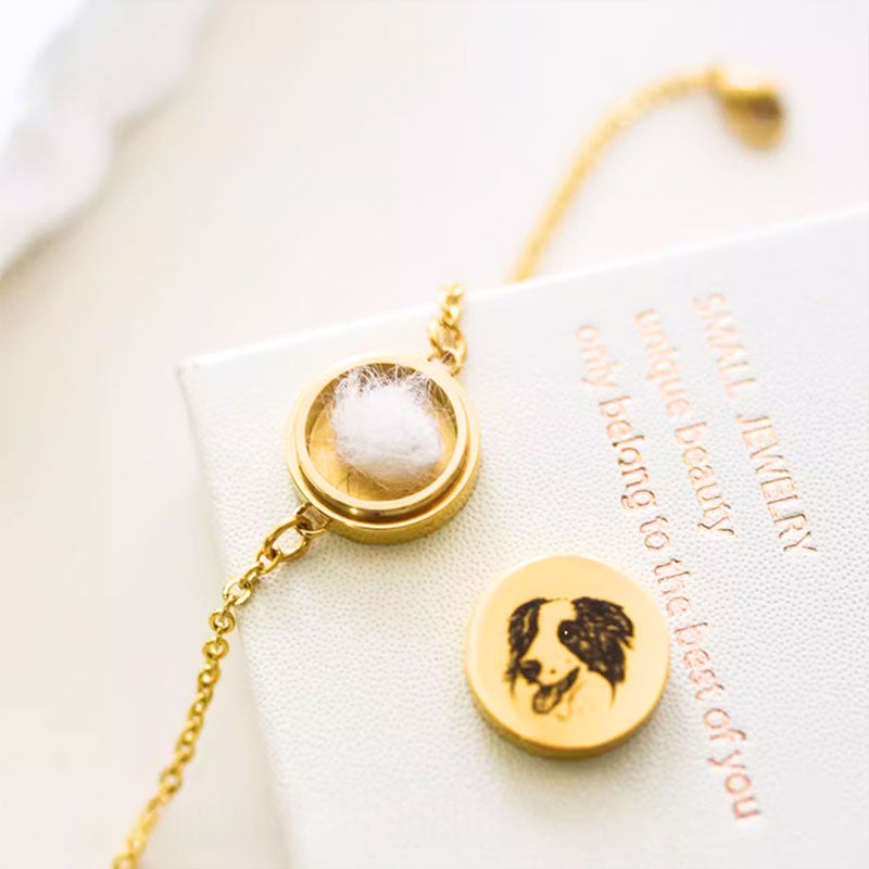 Personalized Locket Bracelet with Cable Chain