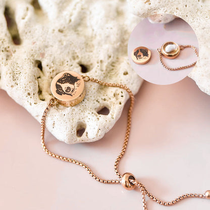 Personalized Engraved Urn Bracelet with Pet Face