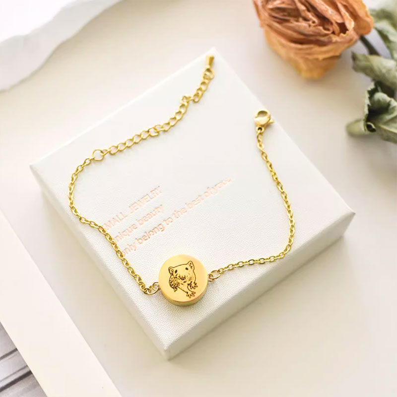 Personalized Locket Bracelet with Cable Chain