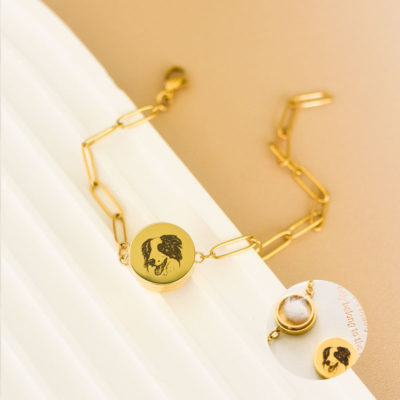 Custom Engraved Pet Urn Bracelet