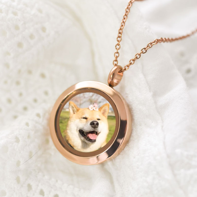 Memory of My Pet Personalized Urn Necklace with Photo