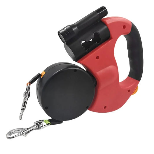 GlowLeash Duo™ – LED Dual Retractable Dog Leash for Small Dogs