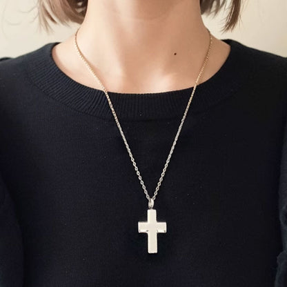 Cross Personalized Pet Memorial Cremation Urn Necklace