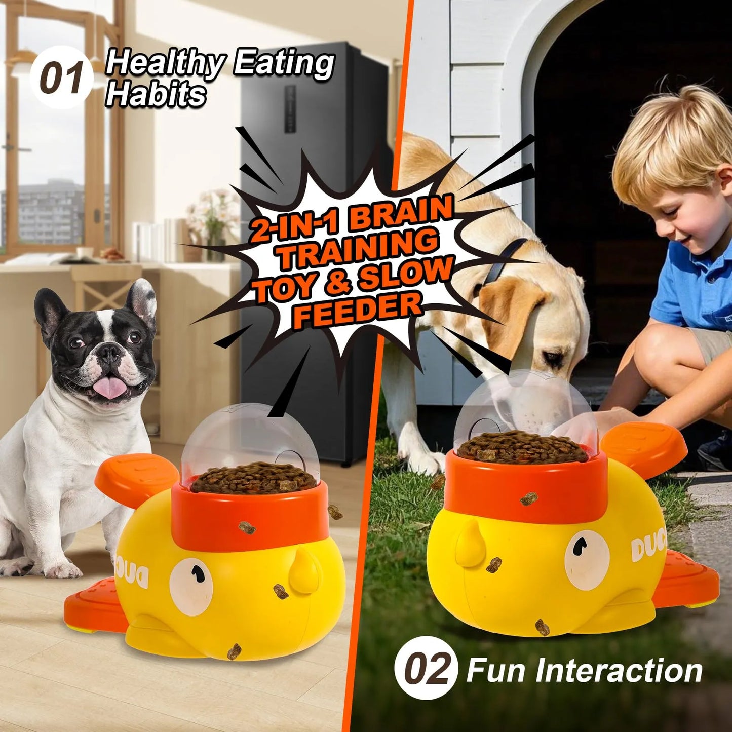 FurryDise™-SmartPaw 2-in-1 Puzzle Feeder – Slow Down, Stay Sharp!