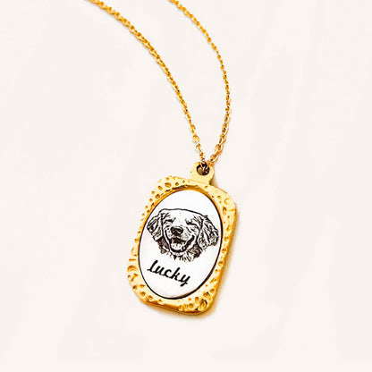 Memory Frame Personalized Engraved Pet Necklace