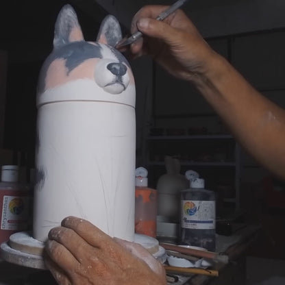 Custom Hand Painted Dog Urn