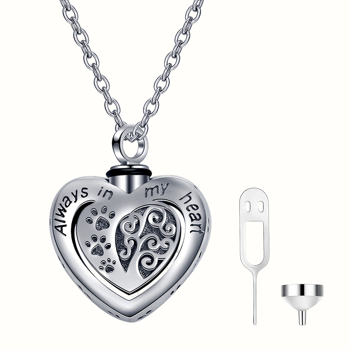 FurryDise-Cremation Urn Necklace - Always In My Heart