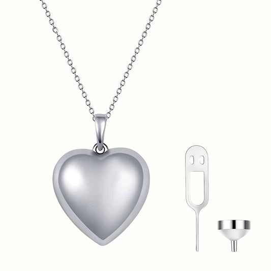 FurryDise-Sterling Silver Heart Urn Necklace